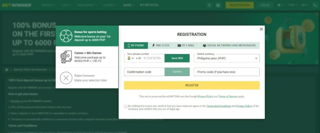 Betwinner Registration Pakistan