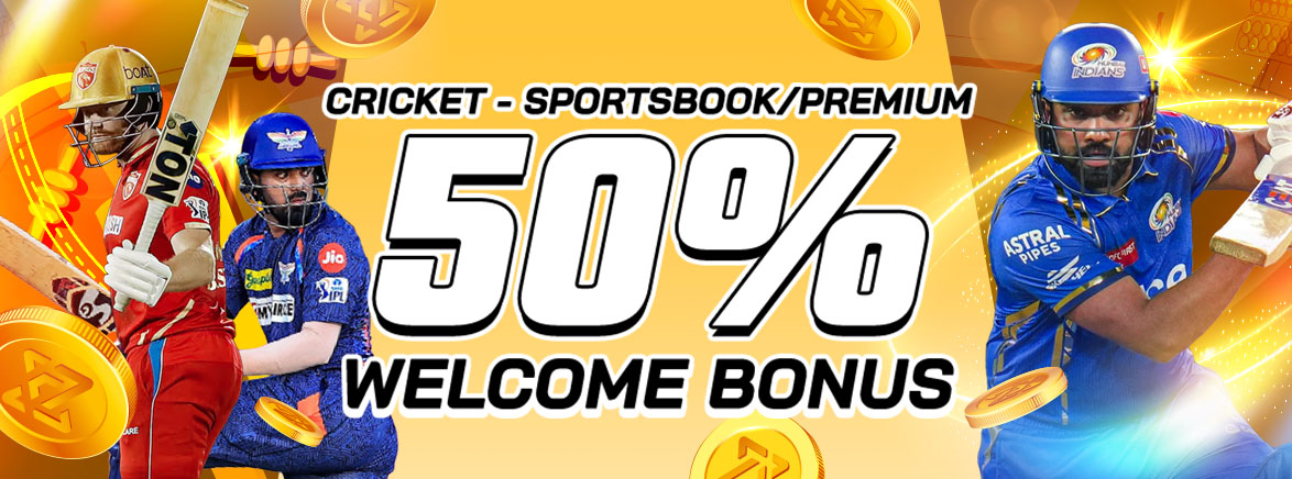 Cricket – Sportsbook/Premium 50% Welcome Bonus
